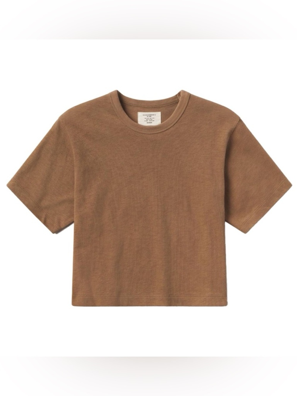 Buck Mason Tawny Field-Spec Boyfriend Crop Tee 🤎